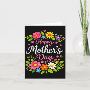 Happy Mothers Day Floral Cute Flower Colorful Fun Card