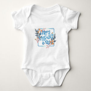 Happy Mother's Day Floral Frame   Bodysuit