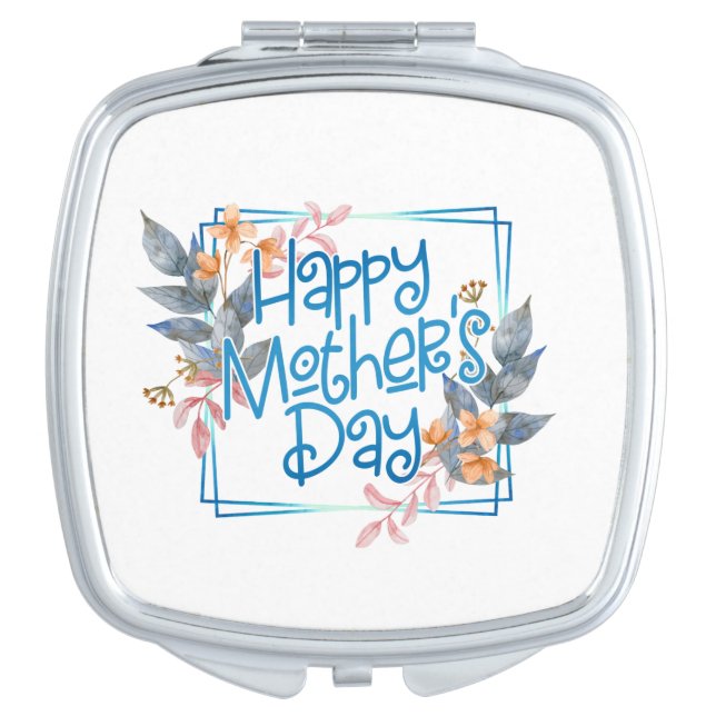 Happy Mother's Day Floral Frame | Mirror (Front)