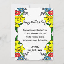 Happy Mother's Day floral framed heartfelt message