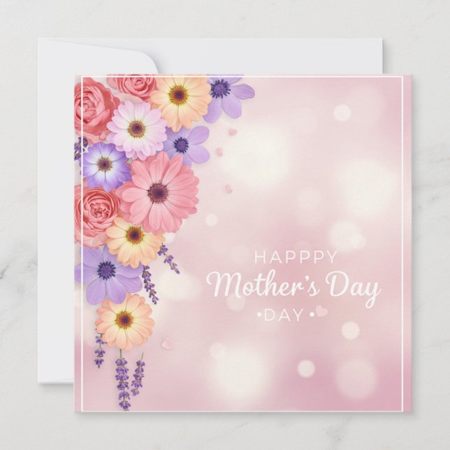Happy Mother's Day Floral Greeting Card (Front)