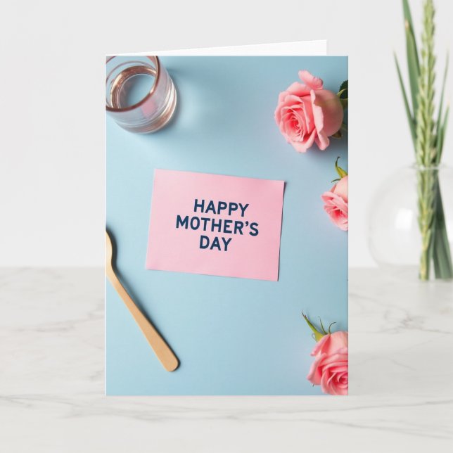 Happy Mothers Day Floral Note Card (Front)