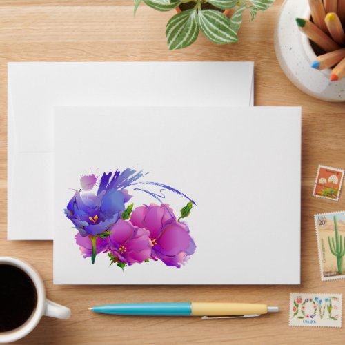 Happy Mothers Day Floral Painting  Envelope