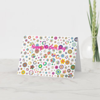 Happy Mothers Day Floral Pattern Card