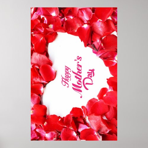 Happy Mothers Day floral Poster