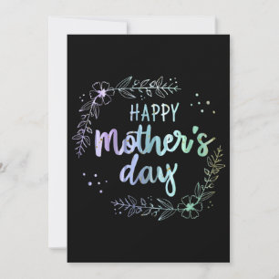 Happy Mother's Day Floral Rainbow Colors Invitation