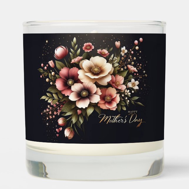 Happy Mother's Day Floral Scented Candle (Front)