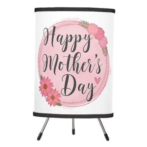 Happy Mothers Day Floral Sublimation Design  Tripod Lamp