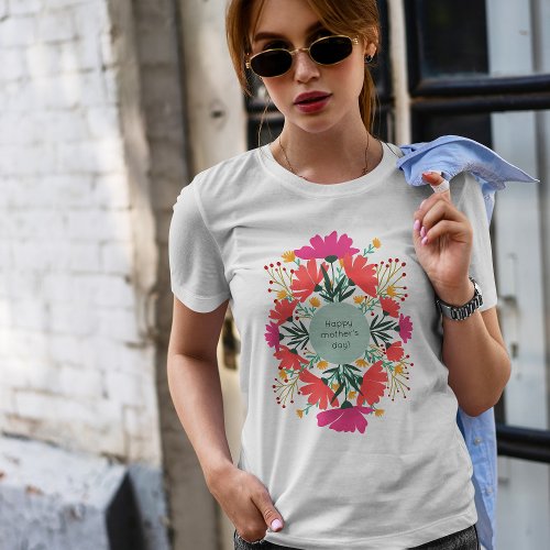 Happy mothers day floral T_Shirt
