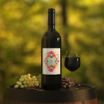 Happy mother&#39;s day floral wine label