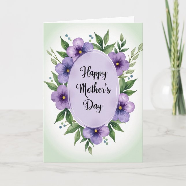 Happy Mothers Day Flower Aunt Card (Front)