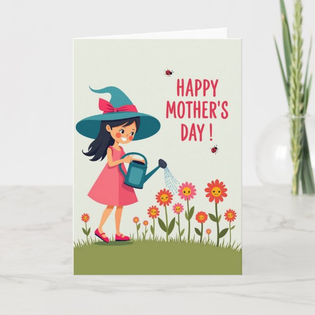 Happy Mothers Day Flowers Card (Front)