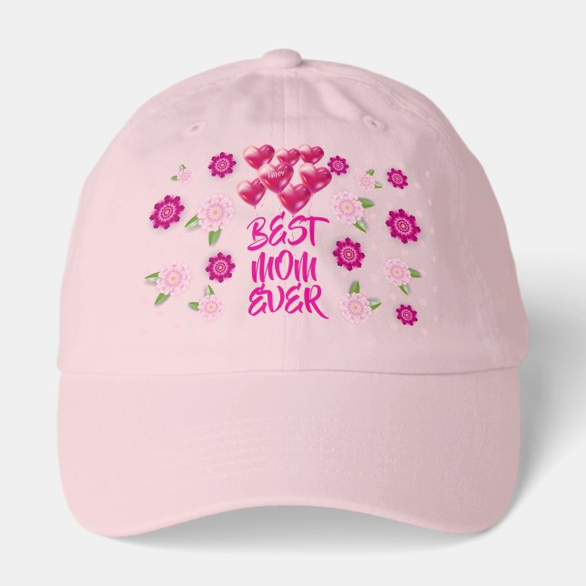 Happy Mothers Day! Flowers decoration Hat (Front)