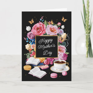 Happy Mother's Day Flowers & Macarons Customizable Card
