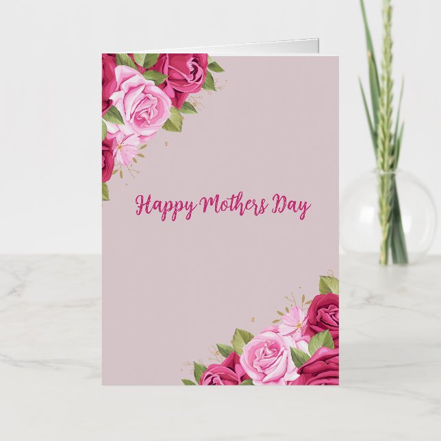 Happy Mothers Day  Foil Greeting Card (Front)