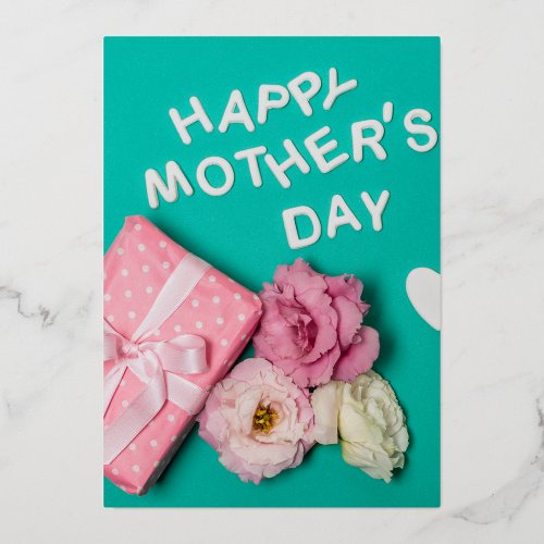 Happy Mothers Day  Foil Invitation