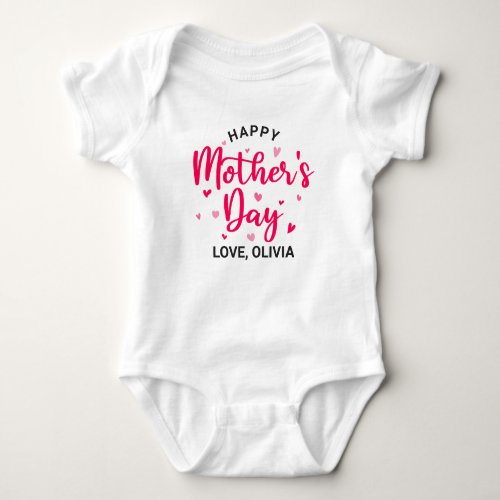 Happy Mothers Day for Baby Girl Baby Bodysuit