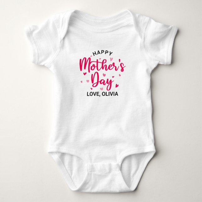 Happy Mother's Day for Baby Girl Baby Bodysuit (Front)
