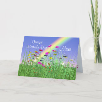 Happy Mothers Day for Mom Spring Flowers Card
