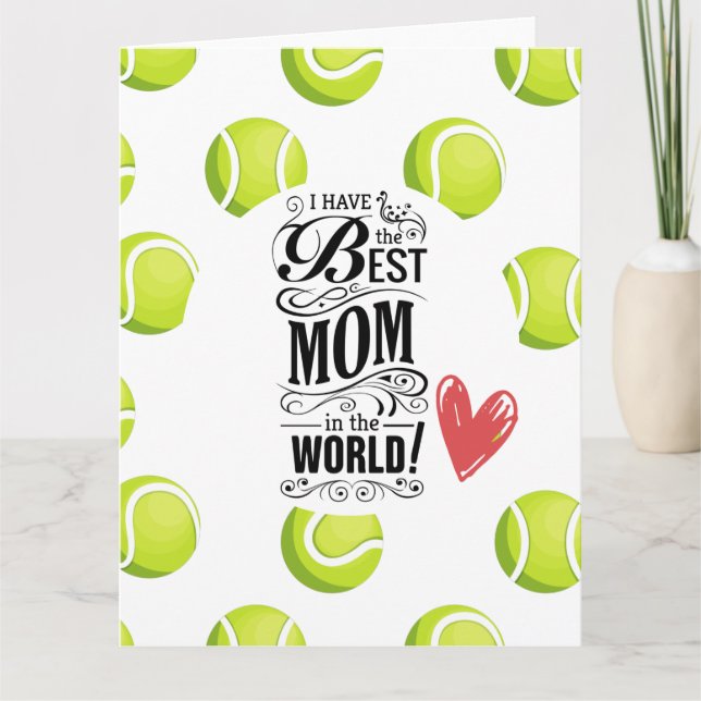 Happy Mother's Day for tennis Mom with balls Card (Front)