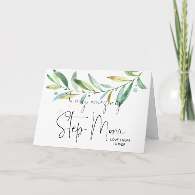 Happy Mothers Day For the Best Step Mom StepMother Card (Front)