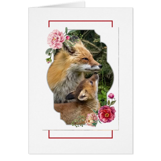 Happy Mother's Day, Foxes Cards (Front)