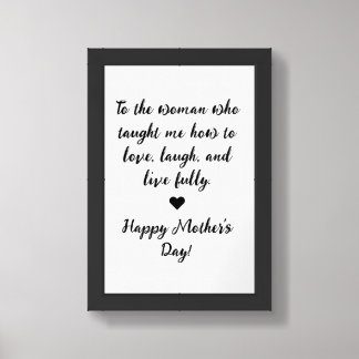 Happy Mothers Day Framed Art