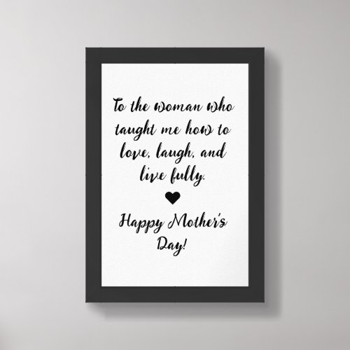 Happy Mothers Day Framed Art