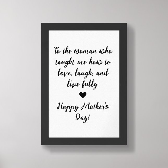 Happy Mothers Day Framed Art (Framed Front)