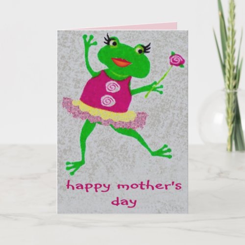 Happy Mothers Day Froggy card  Moms to be Card