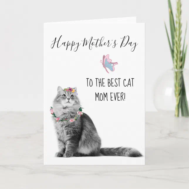 Happy Mother's Day From Cat Best Cat Mom Card | Zazzle