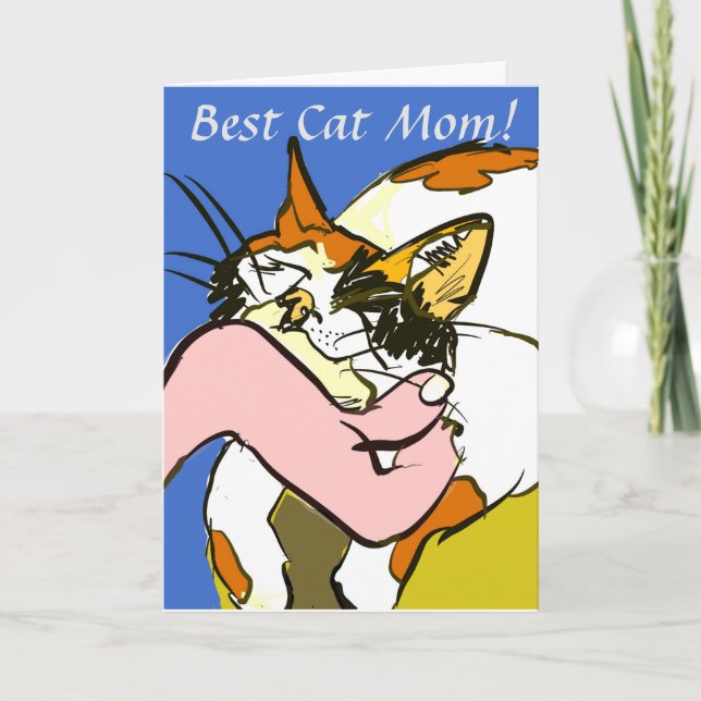 Happy Mother's Day from Cat Pet Son Daughter Card (Front)