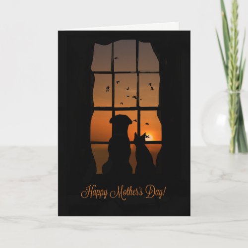 Happy Mothers Day from Dog and Cat Card