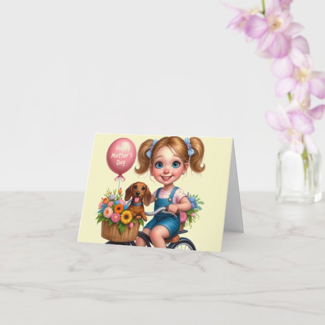 Happy Mother's Day From Girl Card (Orchid)