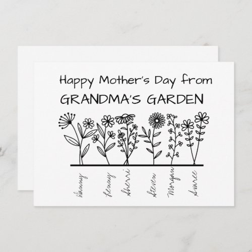 Happy Mothers Day from GRANDMAS GARDEN Holiday Card