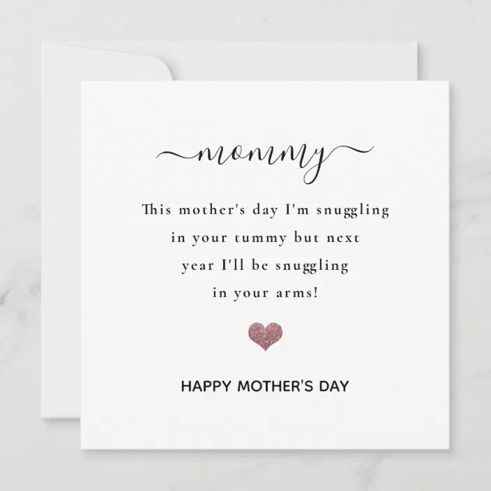 With Love From The Bump On Mothers Day Greetings Card 