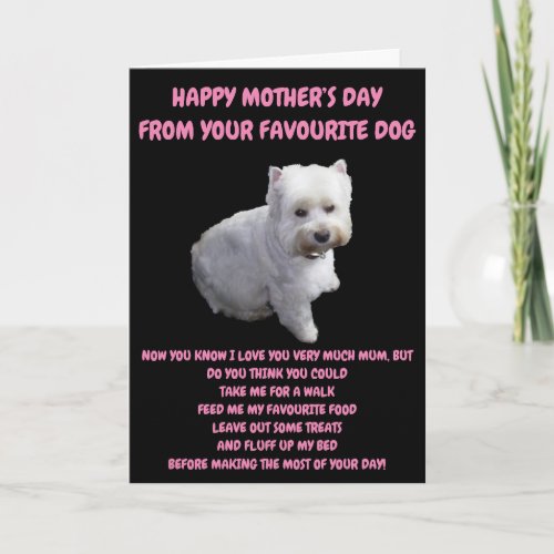 Happy Mothers Day from the dog Card