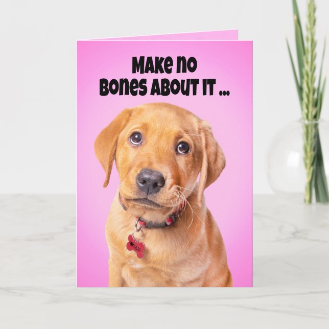 Happy Mothers Day From The Dog Cute Puppy Humor  Holiday Card (Front)