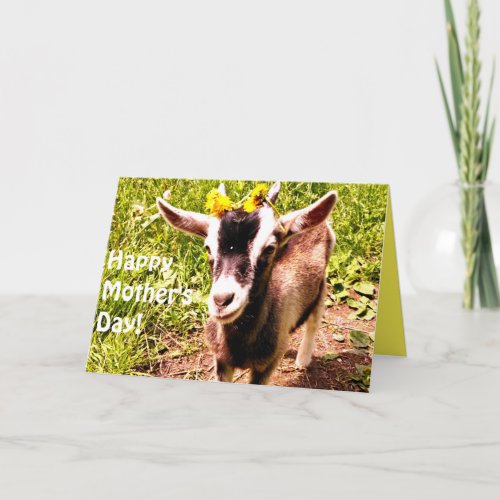 Happy Mothers Day From Your Favorite Kid Goat Card