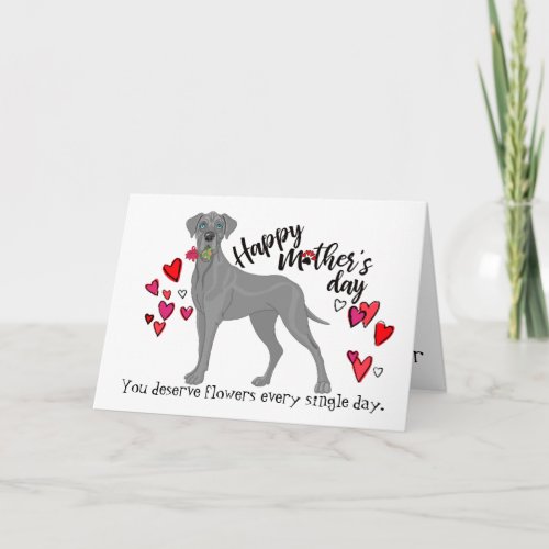Happy Mothers Day from your Great Dane Card