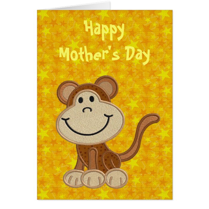 Happy Mothers Day your Little Monkey Greeting Card
