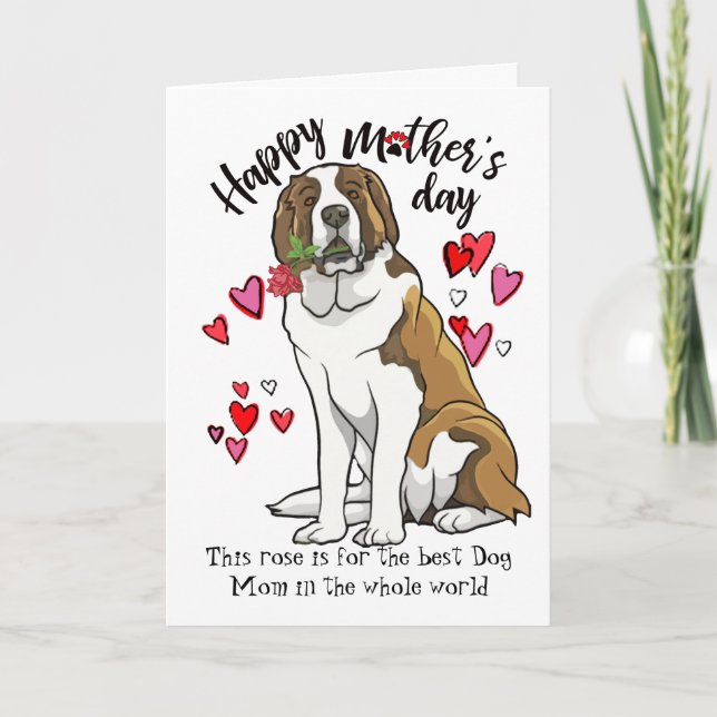 Happy Mother's Day from your Saint Bernard Card (Front)