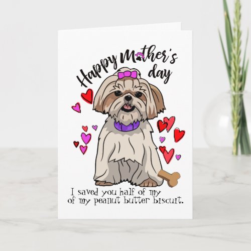 Happy Mothers Day from your Shih Tsu Pup Card