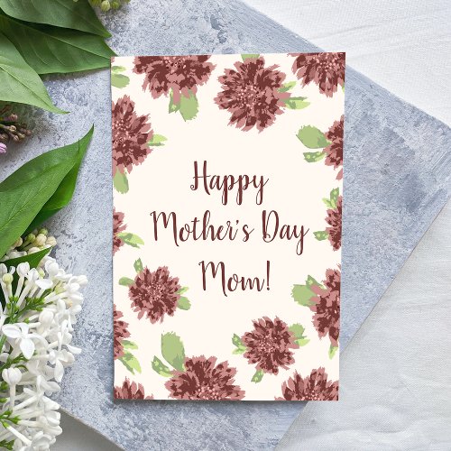 Happy Mothers Day Generic _ Red Daisies Frame  Card