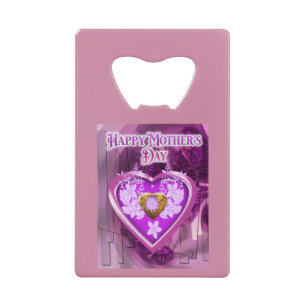 Happy Mothers Day Gift Credit Card Bottle Opener