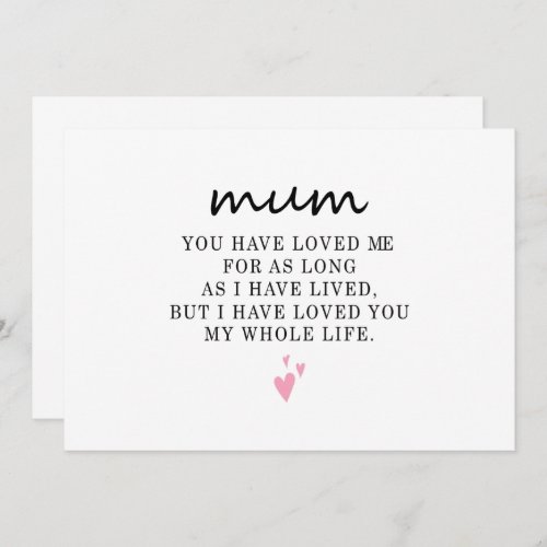 Happy Mothers Day Gift Mom Birthday For Mum Invitation