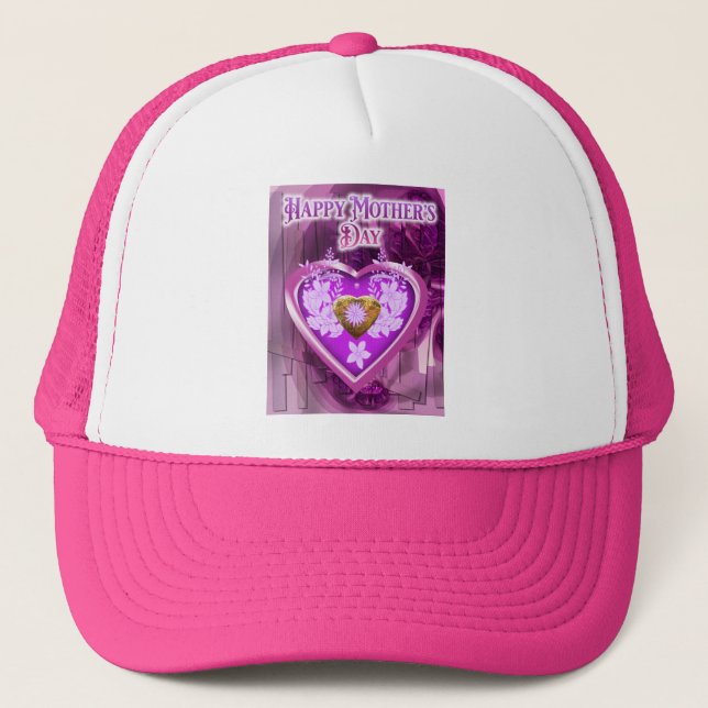 Happy Mothers Day Gift Trucker Hat (Front)