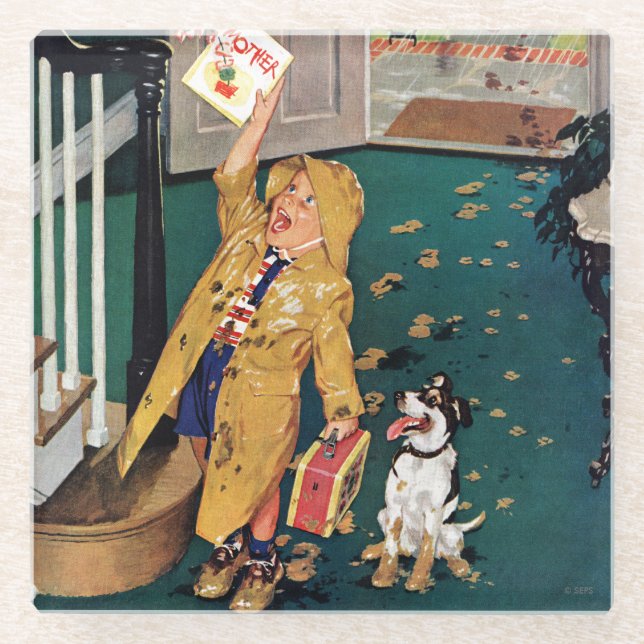 Happy Mother's Day Glass Coaster (Front)