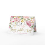 Happy Mother's Day | Gold and Blush Pink Flowers Card Happy Mother's Day | Gold and Blush Pink Flowers Card