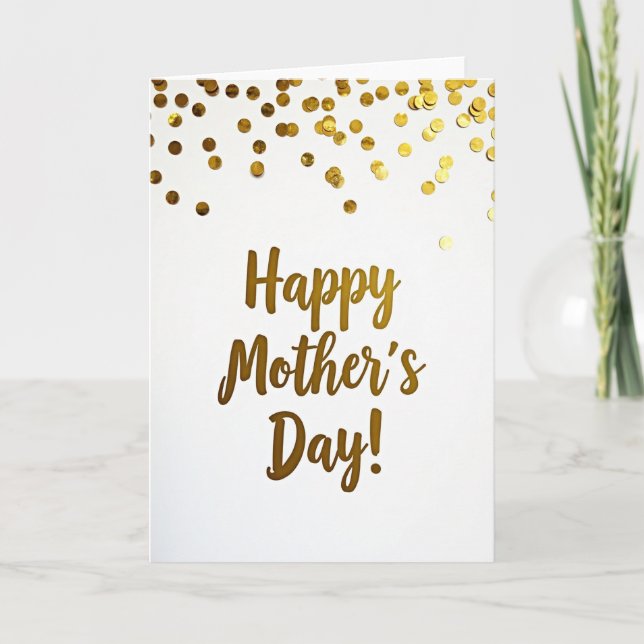 Happy Mothers Day Golden Card (Front)